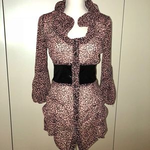 Beautiful Blouse with Black Sequins Waist
